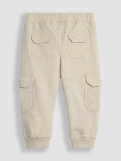 Jeans En Joggingbroeken*Jojo Maman Bébé Lichtbruin & naturelkleurig gemêleerd - Cargo 100% Cotton Joggers 2 Pack Lichtbruin & naturelkleurig gemêleerd