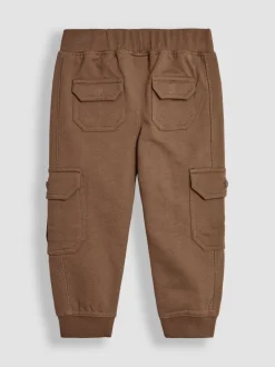Jeans En Joggingbroeken*Jojo Maman Bébé Lichtbruin & naturelkleurig gemêleerd - Cargo 100% Cotton Joggers 2 Pack Lichtbruin & naturelkleurig gemêleerd