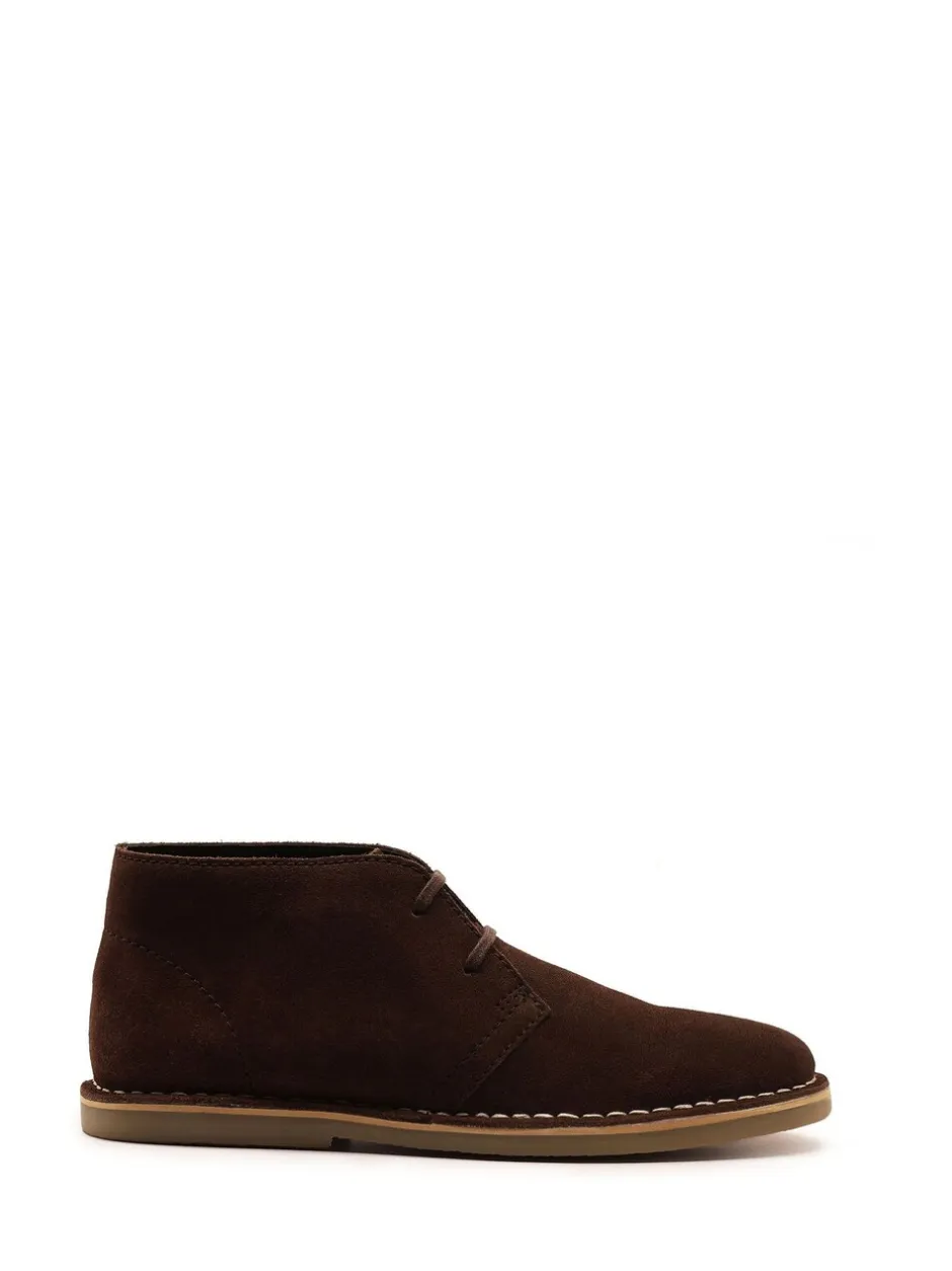 Boots*Off The Hook - Sahara suède leren Desert Chukka Vetersluiting Boots Lichtbruin