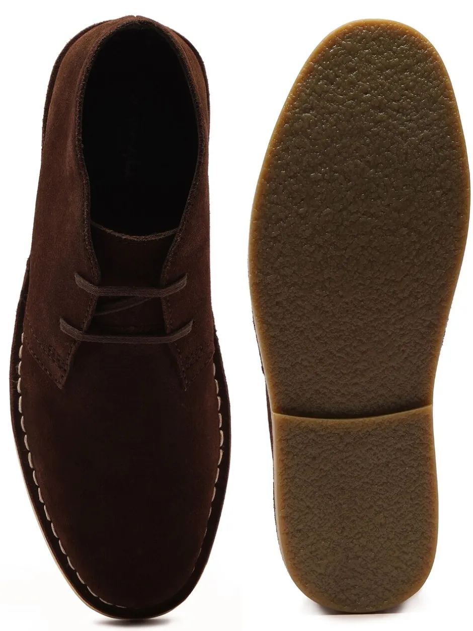 Boots*Off The Hook - Sahara suède leren Desert Chukka Vetersluiting Boots Lichtbruin