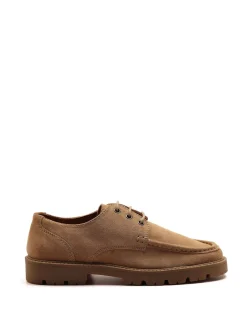 Schoenen*Off The Hook - Harvey Suede Leather Casual Lace-Up Boat Shoes Lichtbruin