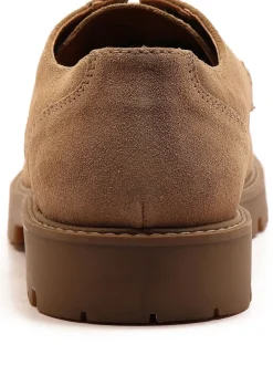 Schoenen*Off The Hook - Harvey Suede Leather Casual Lace-Up Boat Shoes Lichtbruin