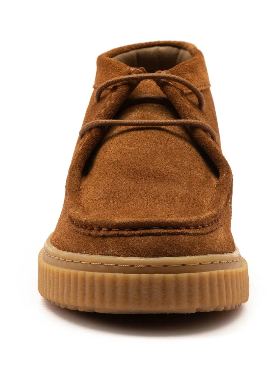 Boots*Off The Hook - Bolan suède leren Vetersluiting casual Boots Lichtbruin
