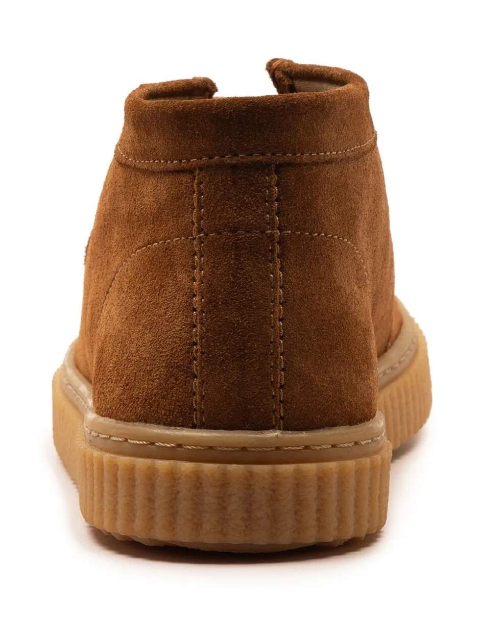 Boots*Off The Hook - Bolan suède leren Vetersluiting casual Boots Lichtbruin