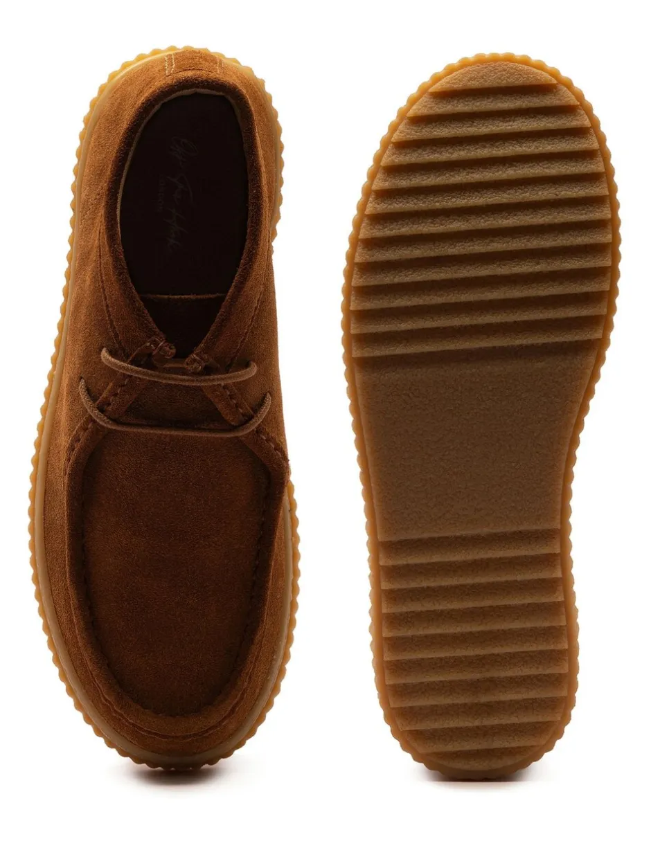 Boots*Off The Hook - Bolan suède leren Vetersluiting casual Boots Lichtbruin