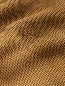 Poloshirts|Next Lichtbruin - Regular fit poloshirt met korte mouwen en contrasterende randen