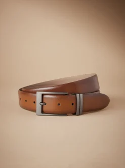 Riemen En Bretels|Next Lichtbruin - Signature metalen gesp riem