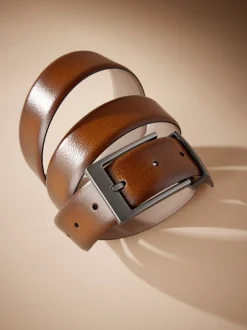 Riemen En Bretels|Next Lichtbruin - Signature metalen gesp riem