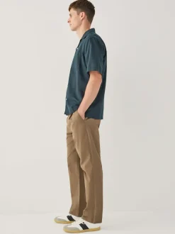 Broeken En Chino's*Next - Single Pleated Stretch Chinos Trousers Lichtbruin