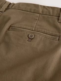 Broeken En Chino's*Next - Single Pleated Stretch Chinos Trousers Lichtbruin