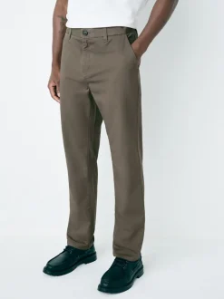 Broeken En Chino's|Next Lichtbruin - Slim Fit - Stretchy chino