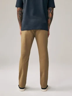 Broeken En Chino's|Next Lichtbruin - Slim Fit - Stretchy chino
