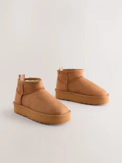 Pantoffels|Next - Slipper Ankle Boots Lichtbruin