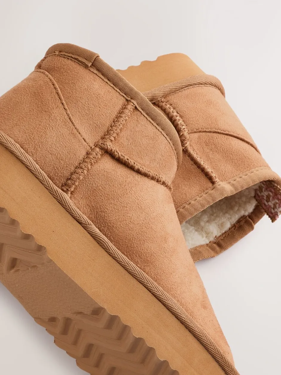 Pantoffels|Next - Slipper Ankle Boots Lichtbruin