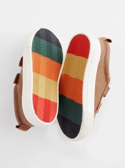 Sneakers*Next - Sneakers met twee klittenbandjes Lichtbruin