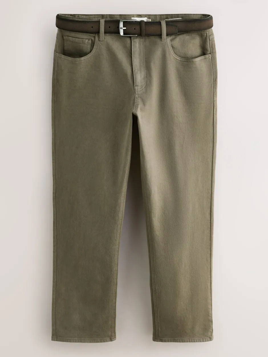 Jeans*Next - Straight fit - Signature jeans met ceintuur Lichtbruin