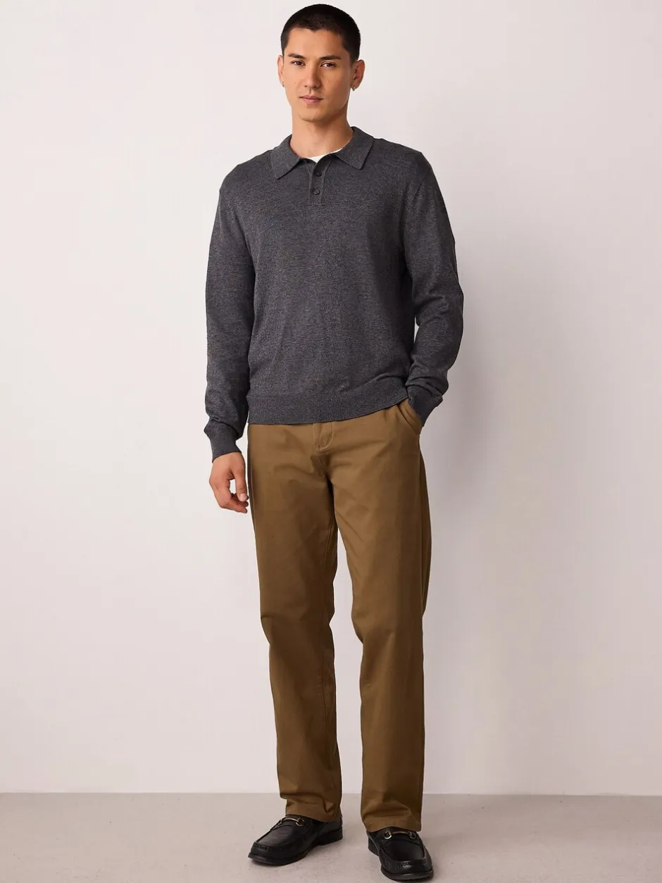 Broeken En Chino's|Next Lichtbruin - Straight fit - Stretchy chino