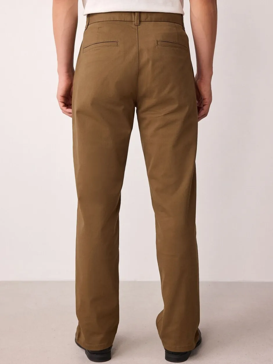 Broeken En Chino's|Next Lichtbruin - Straight fit - Stretchy chino