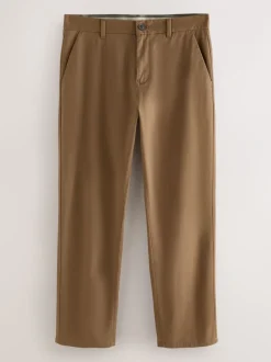 Broeken En Chino's|Next Lichtbruin - Straight fit - Stretchy chino