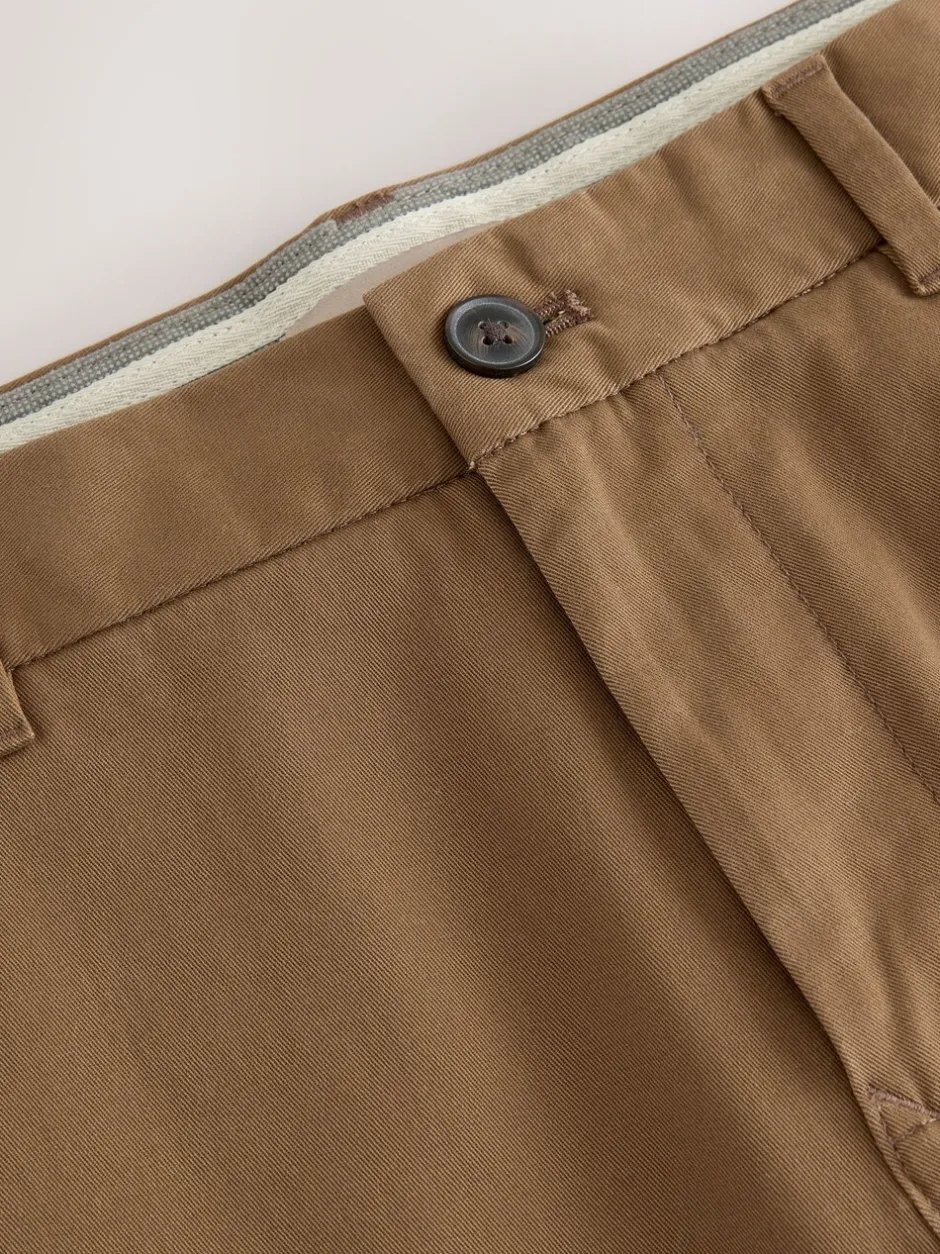 Broeken En Chino's|Next Lichtbruin - Straight fit - Stretchy chino