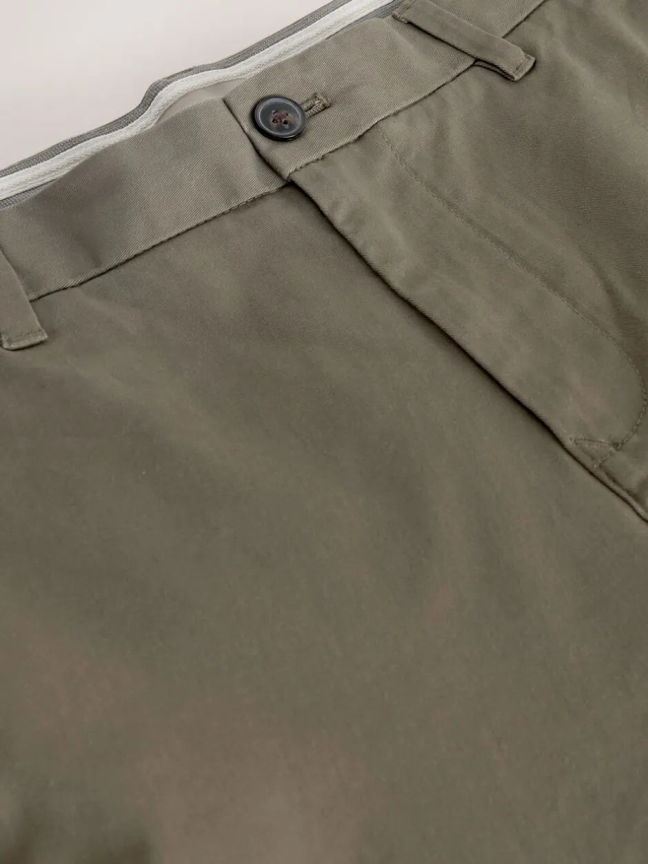 Broeken En Chino's*Next Lichtbruin - Strakke Pasvorm - Stretchy chino
