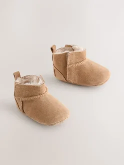 Boots*Next - Suède baby-instaplaarsjes (0-24mnd) Lichtbruin