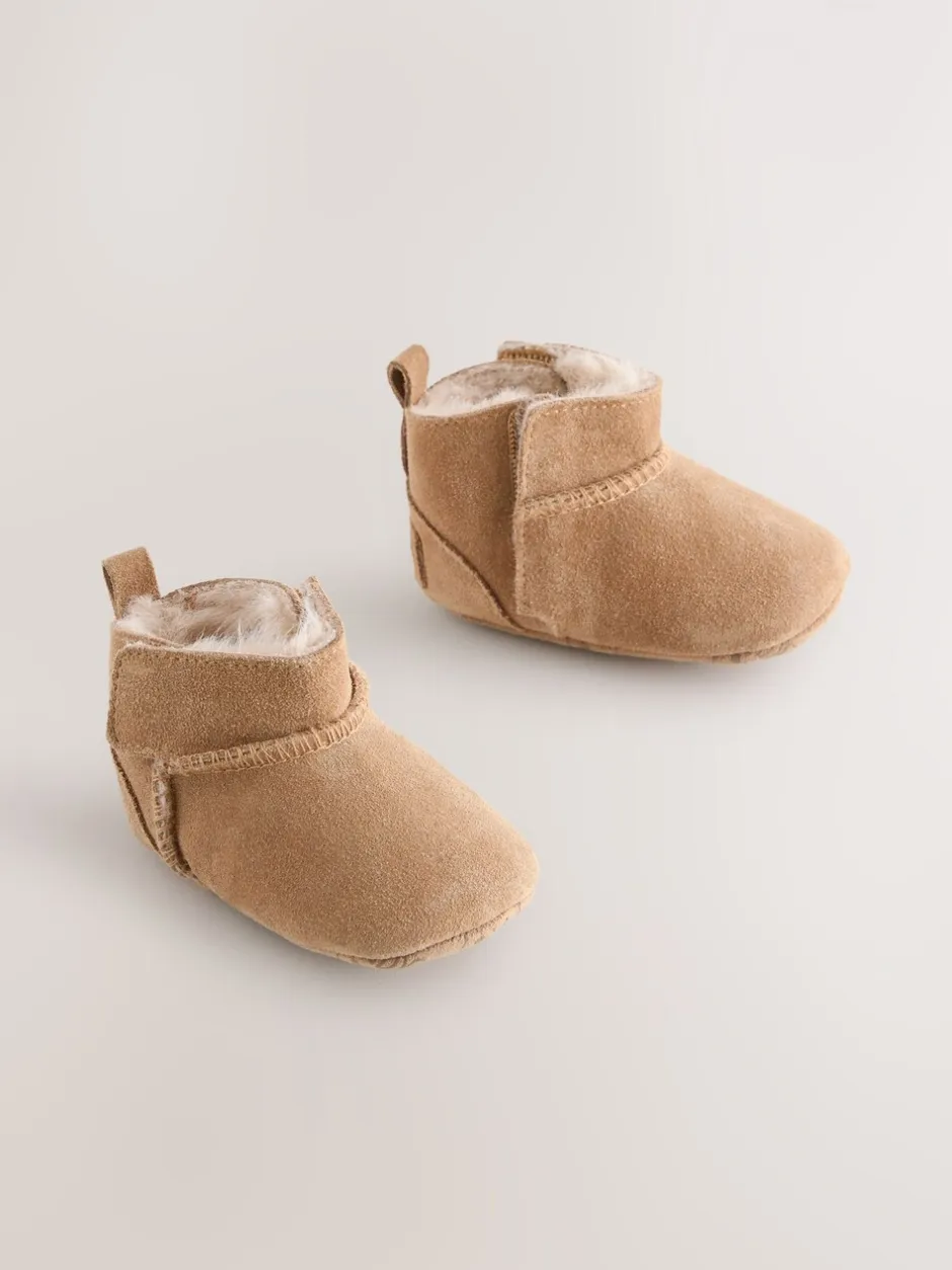 Boots*Next - Suède baby-instaplaarsjes (0-24mnd) Lichtbruin