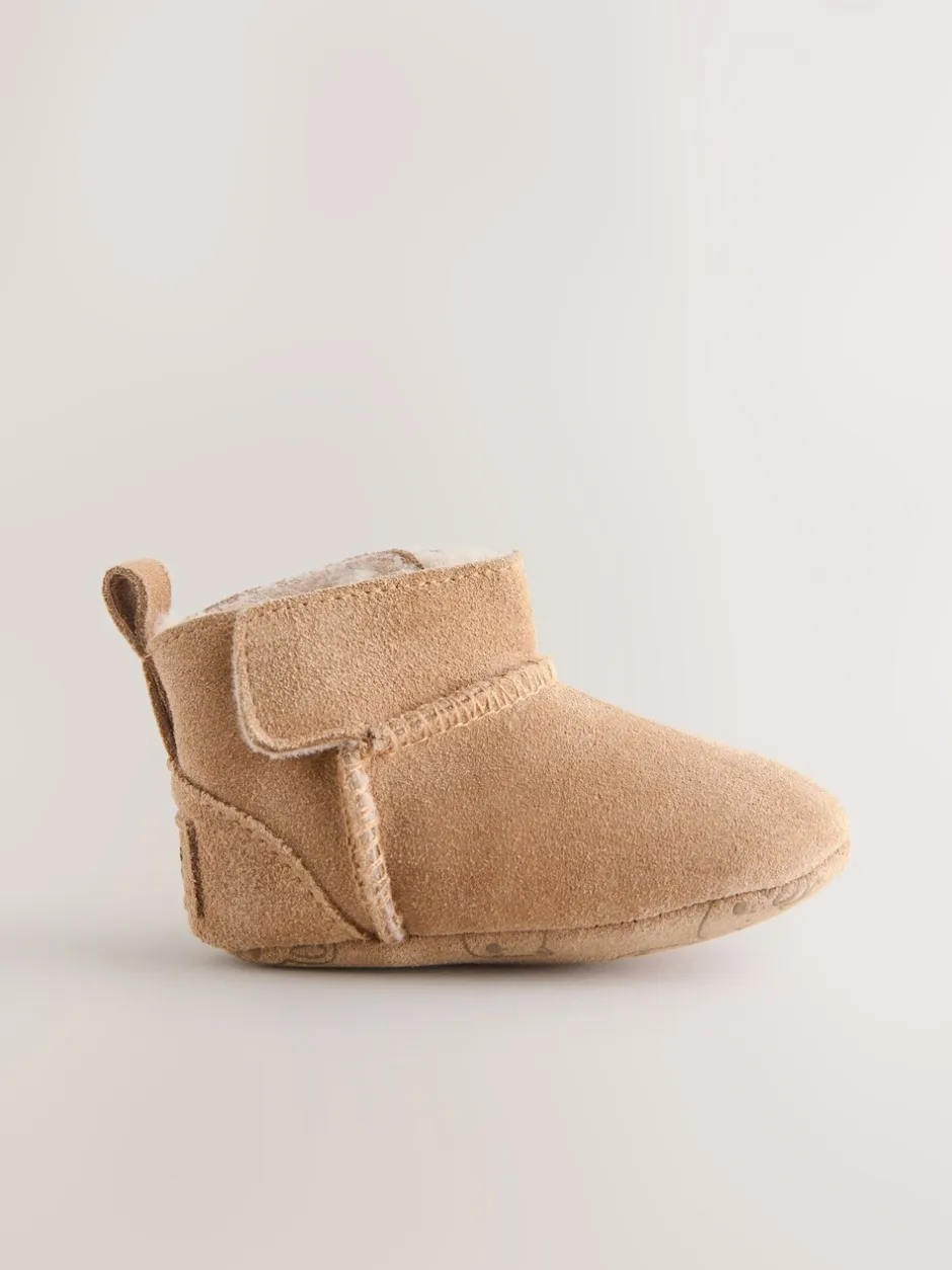 Boots*Next - Suède baby-instaplaarsjes (0-24mnd) Lichtbruin
