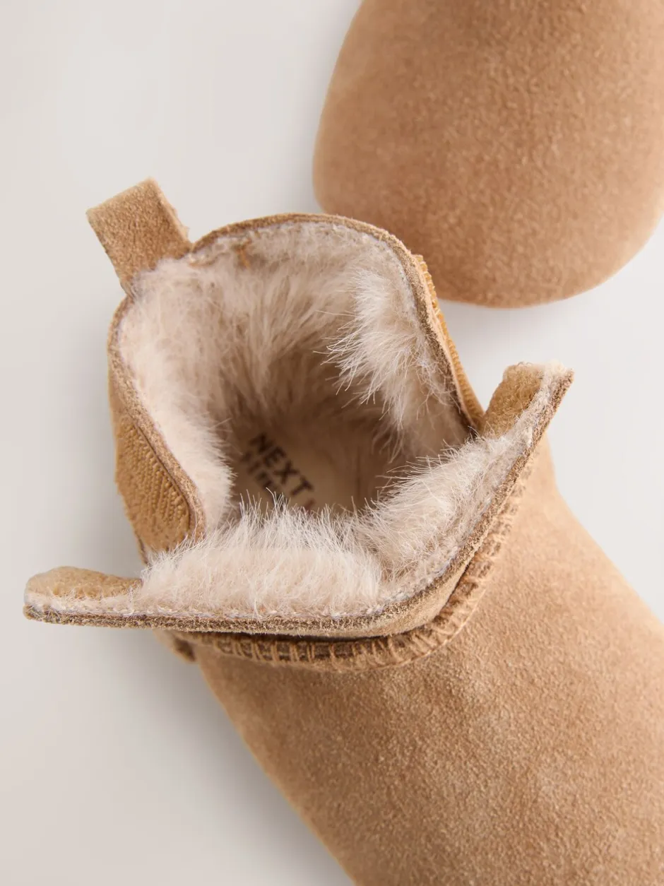 Boots*Next - Suède baby-instaplaarsjes (0-24mnd) Lichtbruin