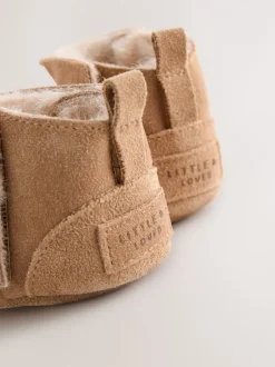 Boots*Next - Suède baby-instaplaarsjes (0-24mnd) Lichtbruin