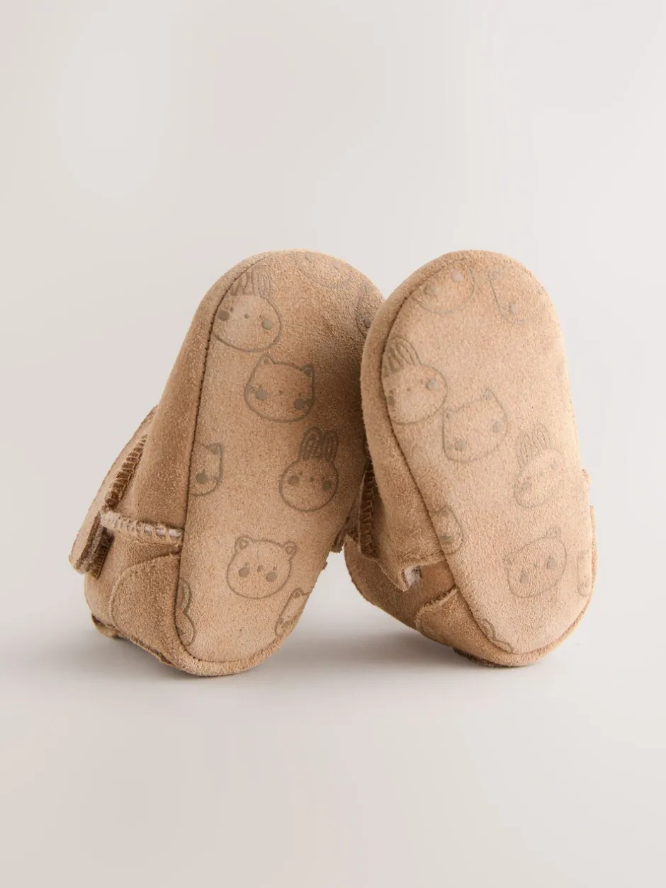 Boots*Next - Suède baby-instaplaarsjes (0-24mnd) Lichtbruin
