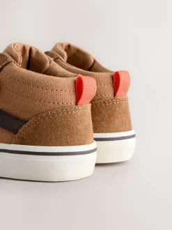 Boots|Next - Suède hoge sneakers met klittenbandsluiting Lichtbruin