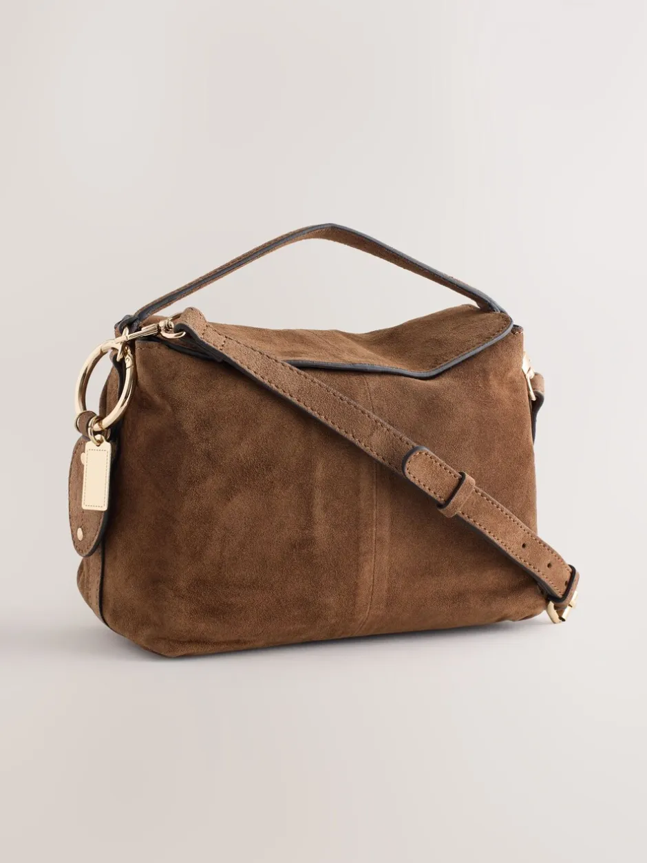 Tassen En Portemonnees*Next Lichtbruin - Suede Charm Cross-Body Bag