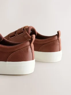 Sneakers*Next - Touch Fastening Slimme Casual Trainers Lichtbruin