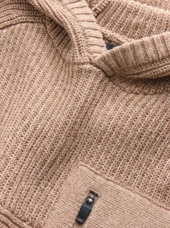Truien En Breisels|Sweaters En Hoody´S*Next Lichtbruin - Utility gebreide hoodie (3-16jr)