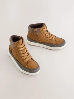 Boots*Next - Warm gevoerde hoge boots Lichtbruin