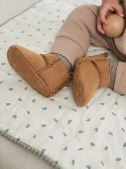 Babyschoenen|Boots*Next Lichtbruin - Warme gevoerde babylaarsjes (0 - 2 mnd)