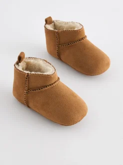 Babyschoenen|Boots*Next Lichtbruin - Warme gevoerde babylaarsjes (0 - 2 mnd)