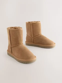Boots*Next - Waterafstotende suède instaplaarzen Lichtbruin