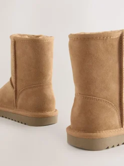 Boots*Next - Waterafstotende suède instaplaarzen Lichtbruin