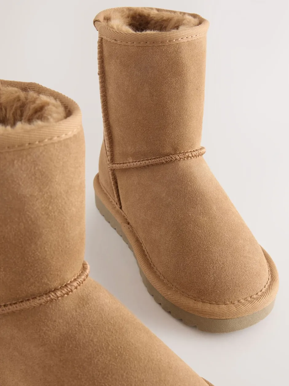 Boots*Next - Waterafstotende suède instaplaarzen Lichtbruin