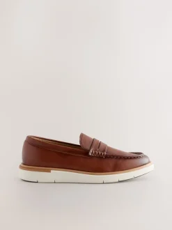 Schoenen|Next - Wedge Loafers Lichtbruin