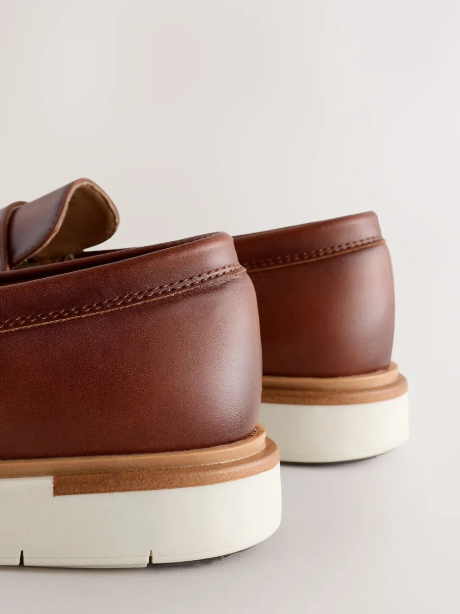 Schoenen|Next - Wedge Loafers Lichtbruin
