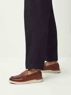 Schoenen|Next - Wedge Loafers Lichtbruin
