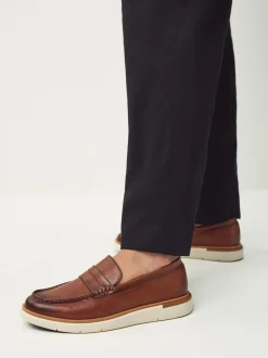 Schoenen|Next - Wedge Loafers Lichtbruin