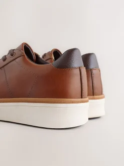 Schoenen*Next - Wedged Smart Casual Longline Trainers Lichtbruin