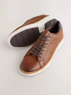 Schoenen*Next - Wedged Smart Casual Longline Trainers Lichtbruin