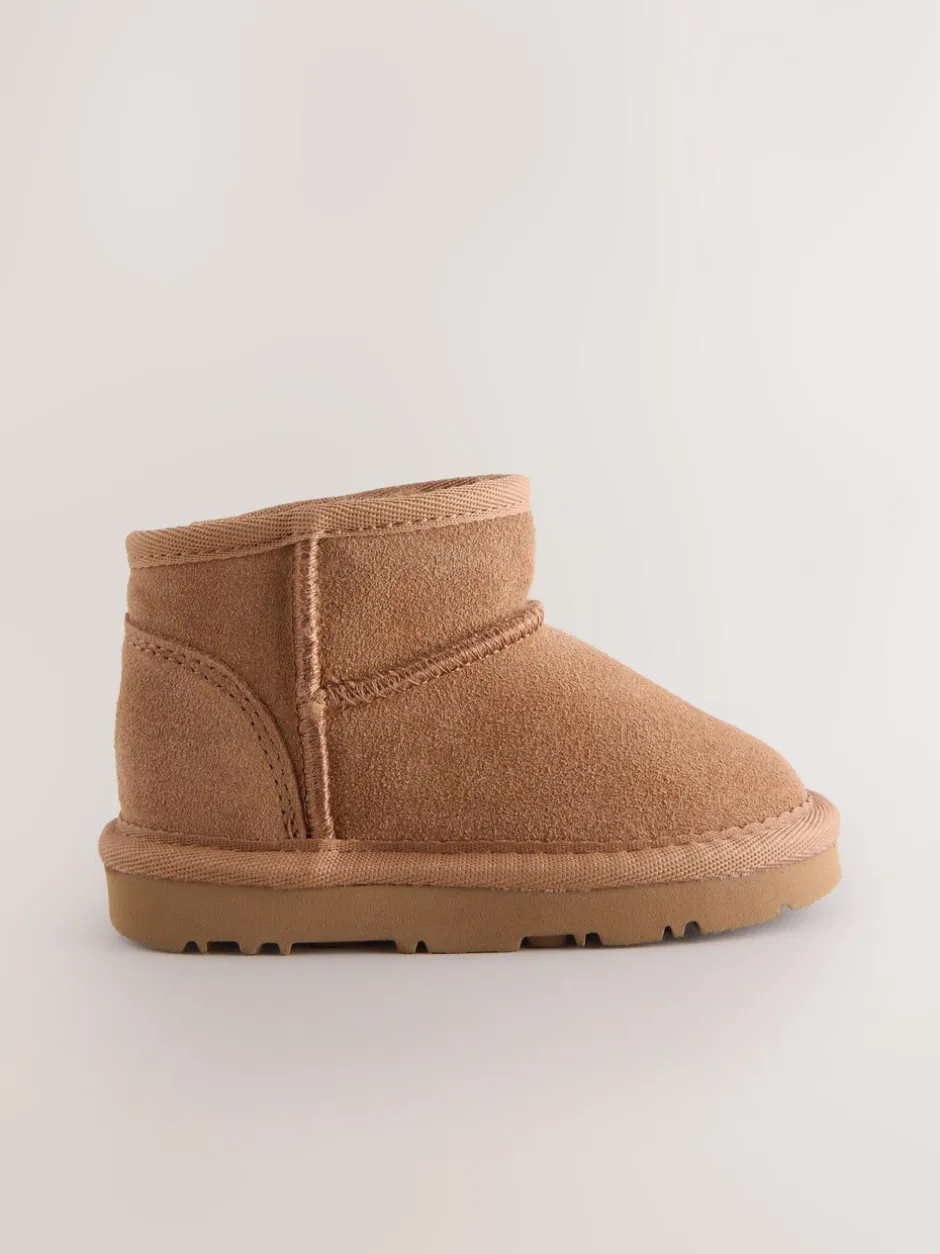 Boots|Next Lichtbruin waterafstotend - Suède instaplaarzen