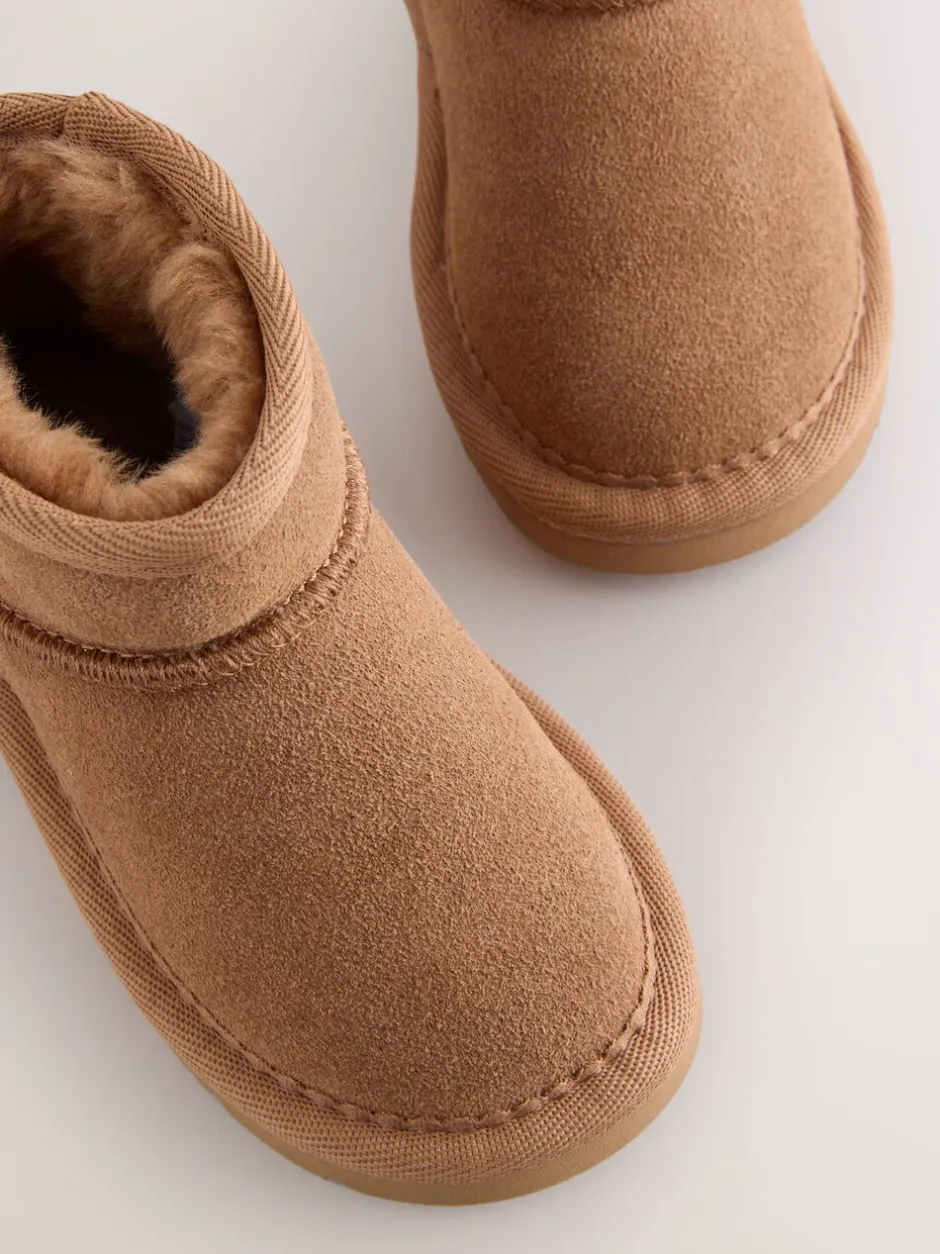 Boots|Next Lichtbruin waterafstotend - Suède instaplaarzen
