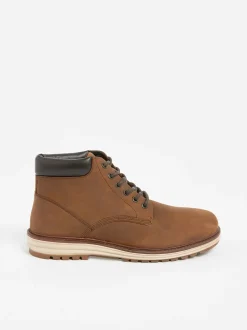 Boots|Next - Leren hoge schoenen Lichtbruin/bruin